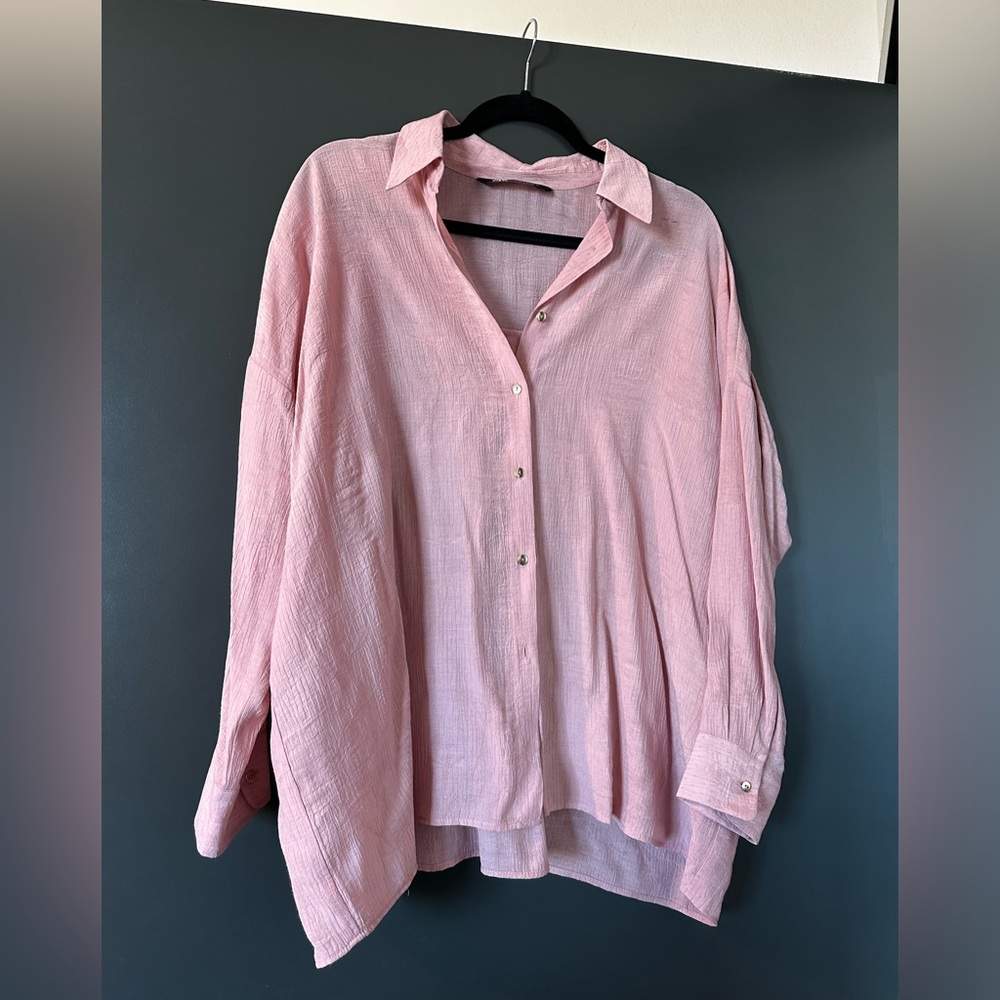 Zara Flowy Jacquard Top